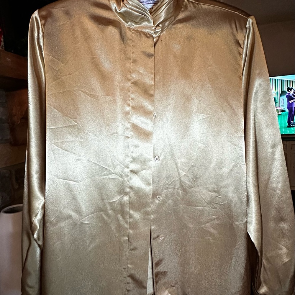Gold Ladies Holiday Blouse